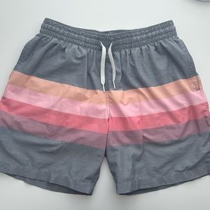 Chubbies Swim Trunks in Blue Sunset Stripe